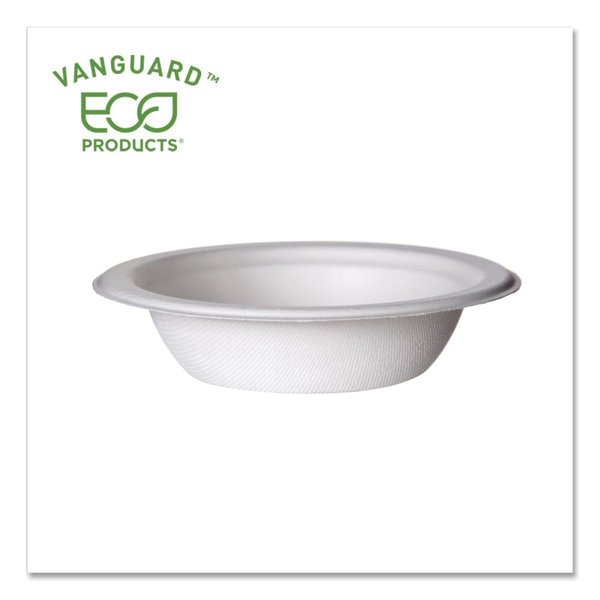 Eco-Products Vanguard Renewable and Compostable Sugarcane Bowls, 12 oz, Wht, PK1000 EP-BL12NFA